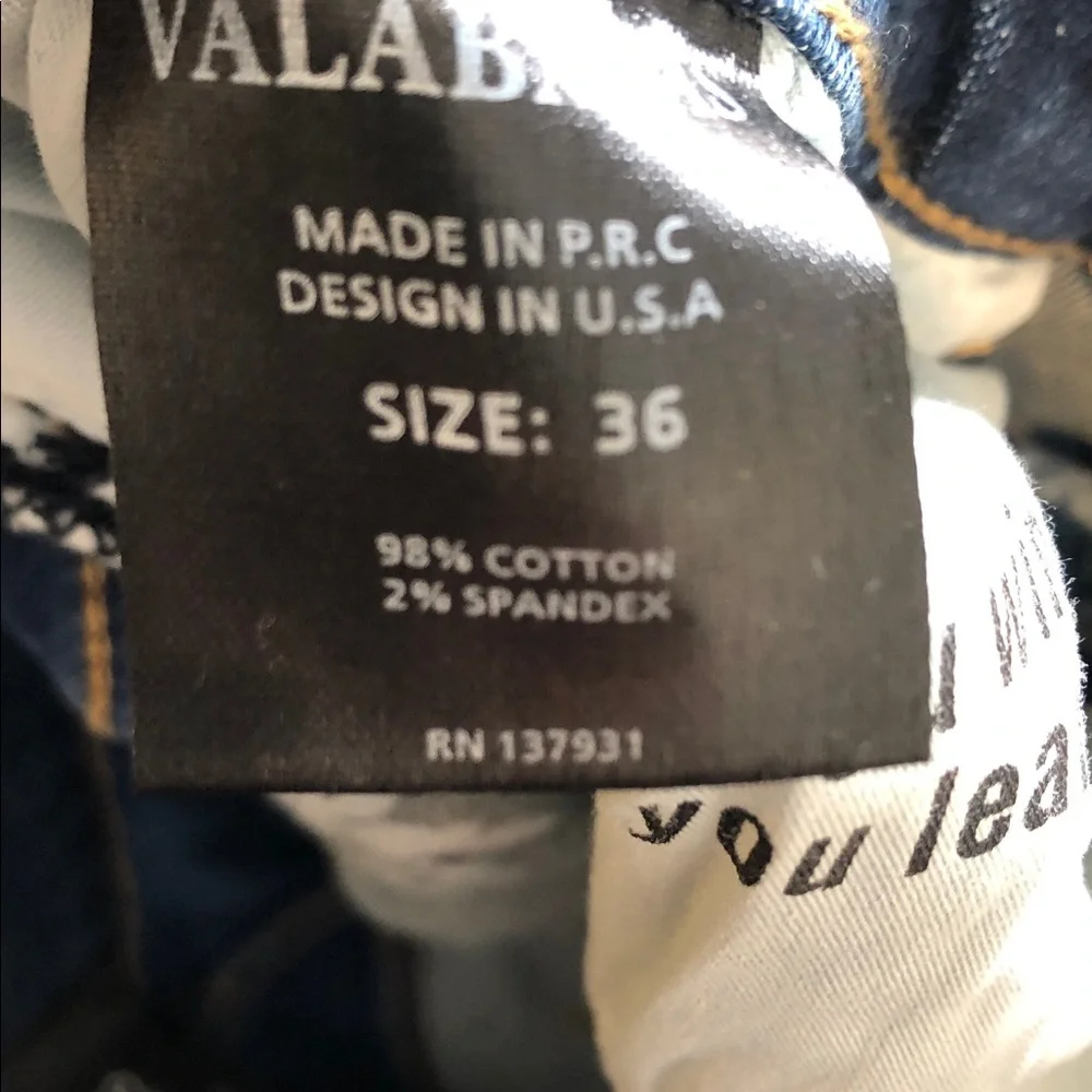 Valabasas Art Flower Circle Men’s Denim Stacked Jeans Blue Jeans - Size 36